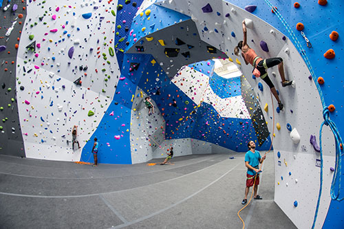 Image of climbing wall with AMSI HVAC systems